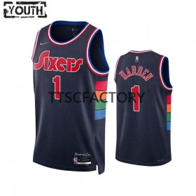 Dres Philadelphia 76ers James Harden 1 Nike 2022 City Edition Navy Swingman - Dječji